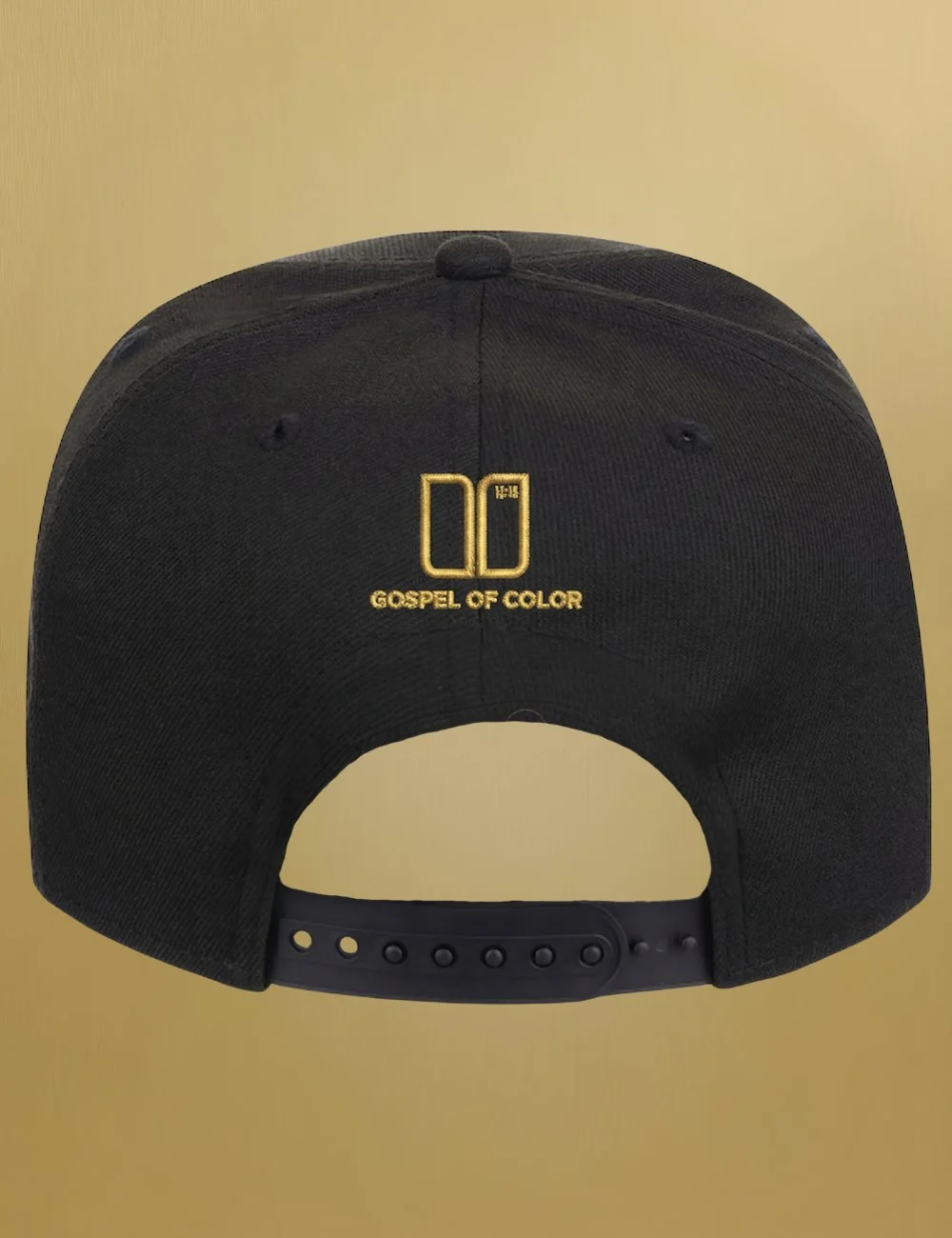 Genesis Snapback, back view with snapback closure
